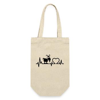 Ziege Heartbeat Farm Ziege Ziege Bill - Geschenkbeutel für Flaschen - Natur - Vorne