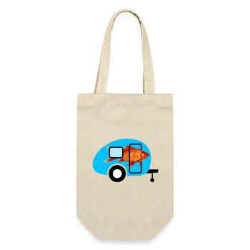 Caravan Goldfish Camping Caravan Vintage Fish - Gift Bag for Bottles - nature - Front