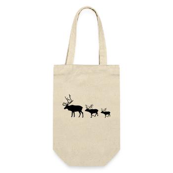 reh familie - Geschenkbeutel für Flaschen - Natur - Vorne