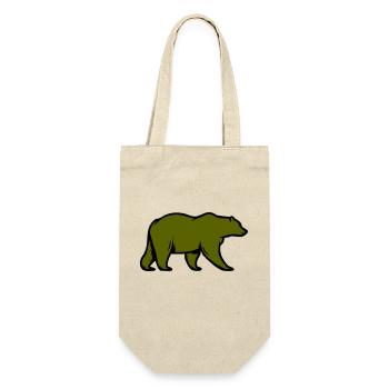bär - Geschenkbeutel für Flaschen - Natur - Vorne