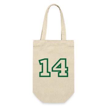 Number 14 green sport - Gift Bag for Bottles - nature - Front
