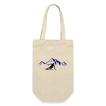 Ski Mountains 02 - Gift Bag for Bottles - nature - Front