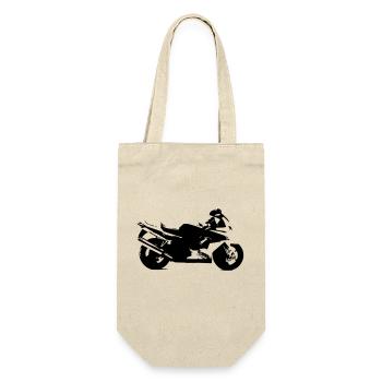 mottorrad bike - Geschenkbeutel für Flaschen - Natur - Vorne