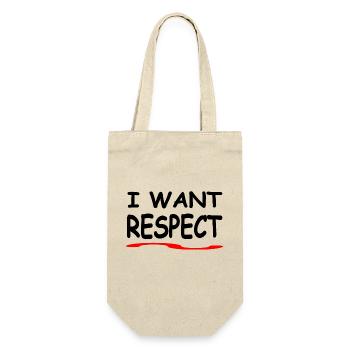 Respect - Gift Bag for Bottles - nature - Front