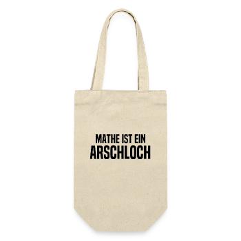 Mathe ist ein Arschloch - Mathematik - Schule - Geschenkbeutel für Flaschen - Natur - Vorne