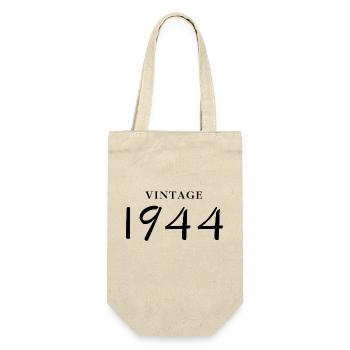 Jahrgang 1944 - Geschenkidee zum Geburtstag - Geschenkbeutel für Flaschen - Natur - Vorne