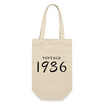 Vintage 1936 - Anniversary Gift Idea - Gift Bag for Bottles - nature - Front