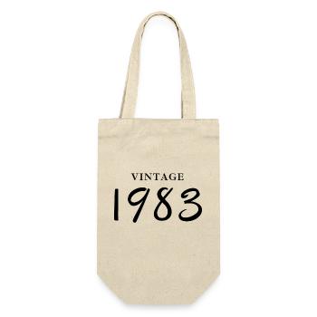 Jahrgang 1983 - Geschenkidee zum Geburtstag - Geschenkbeutel für Flaschen - Natur - Vorne