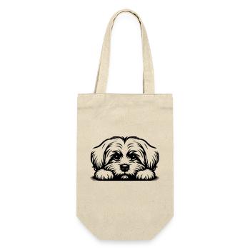 Maltese head with paws - Gift Bag for Bottles - nature - Front