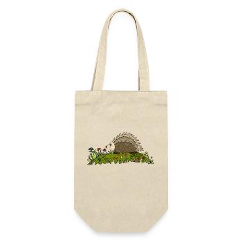 Igel - Geschenkbeutel für Flaschen - Natur - Vorne