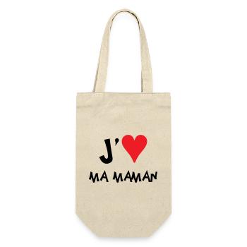 J'aime ma maman - Fête des Mères - Sac à bouteille - nature - Devant