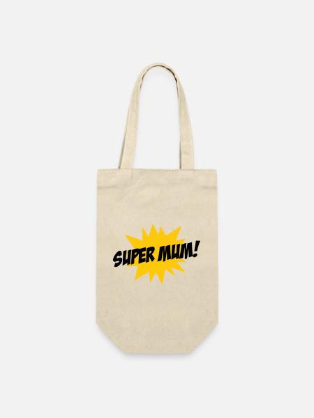 Super Mom - Mother's Day - Gift Bag for Bottles - nature