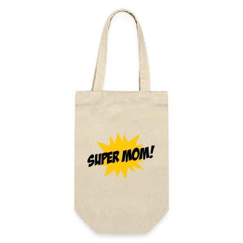Super Mom - Mother's Day - Gift Bag for Bottles - nature - Front
