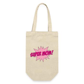 Super Mom - Mother's Day - Gift Bag for Bottles - nature - Front