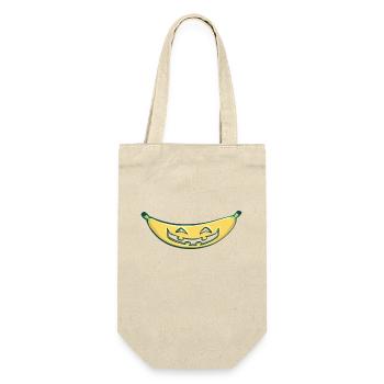 Halloween Banane (ohne Text) - Geschenkbeutel für Flaschen - Natur - Vorne