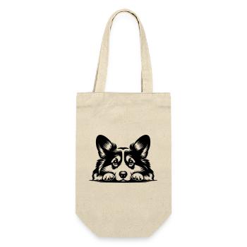 Tête de Corgi Gallois avec Pattes - Sac à bouteille - nature - Devant