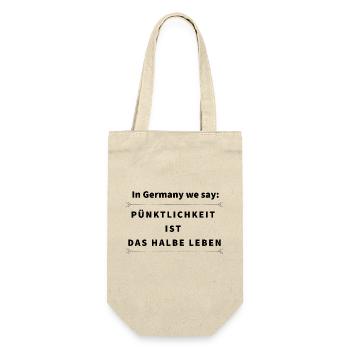 PUNCTUALITY IS HALF THE BATTLE - Gift Bag for Bottles - nature - Front