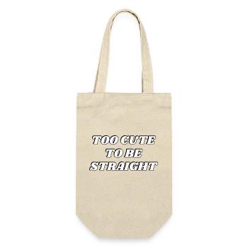 Trop mignon pour être hétéro - LGBTQ humour drôle - Sac à bouteille - nature - Devant