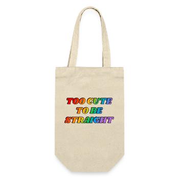 Trop mignon pour être hétéro - LGBTQ humour drôle - Sac à bouteille - nature - Devant