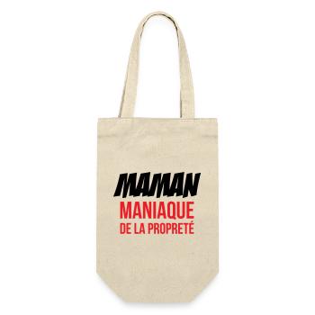 Maman maniaque de la propreté ! - Sac à bouteille - nature - Devant