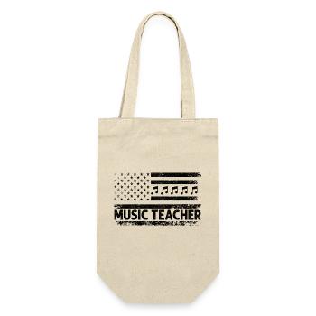 Professeur de musique Drapeau américain Patriote USA Musicien T - Sac à bouteille - nature - Devant
