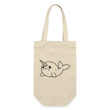 Unicorn Baby Whale Is Angry (Funny Pictures) - Gift Bag for Bottles - nature - Front