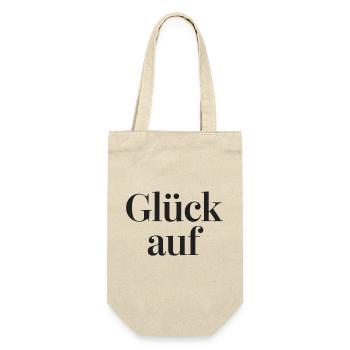 Glück Auf Erzgebirge - Schlägel und Eisen - Geschenkbeutel für Flaschen - Natur - Vorne