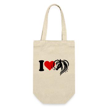 I love horses - Gift Bag for Bottles - nature - Front