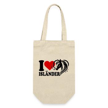 I love horse Icelander - Gift Bag for Bottles - nature - Front