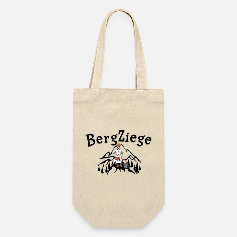Wander Bergziege - Geschenkbeutel für Flaschen - Natur
