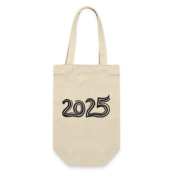 2025 - Geschenkbeutel für Flaschen - Natur - Vorne
