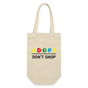 Farben Froh - Adopt Don't Shop - Geschenkbeutel für Flaschen - Natur - Vorne