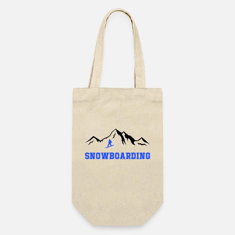 Snowboarding - Geschenkbeutel für Flaschen - Natur