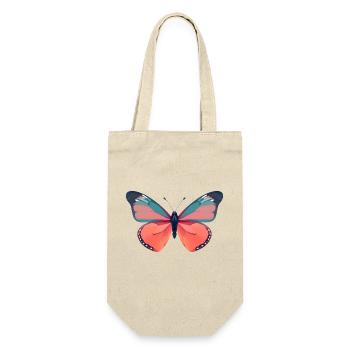 Vibrant Butterfly with Orange Wings - Gift Bag for Bottles - nature - Front