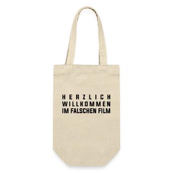 Lustiger Spruch Bild Witzig Humor Geschenkidee - Geschenkbeutel für Flaschen - Natur - Vorne