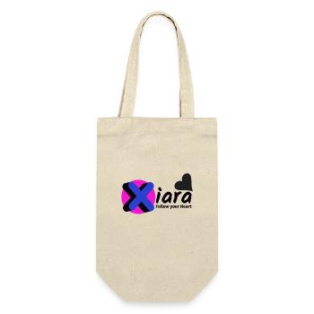 BT. -Xiara - Follow your Heart - Geschenkbeutel für Flaschen - Natur - Vorne