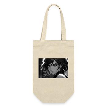 Femme Fatale in an expressive black and white look - Gift Bag for Bottles - nature - Front