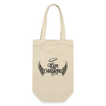 Team Christkind Heilig Abend Kostüm Familie - Geschenkbeutel für Flaschen - Natur - Vorne