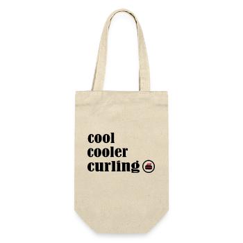 curling eisstockschießen curler curlingsaison - Geschenkbeutel für Flaschen - Natur - Vorne