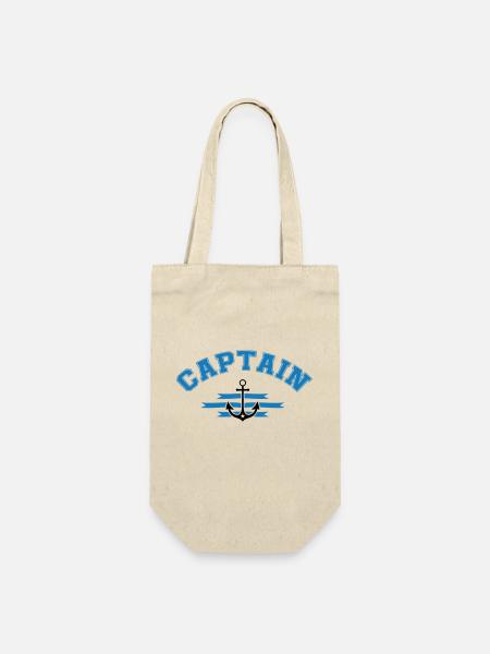 Anker Captain - Geschenkbeutel für Flaschen - Natur