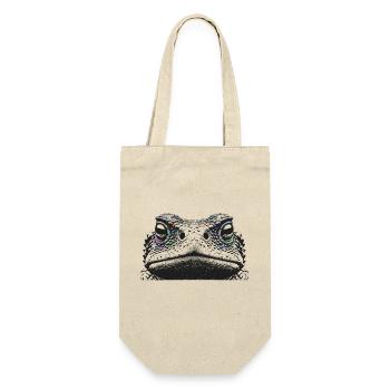Frosch - Geschenkbeutel für Flaschen - Natur - Vorne