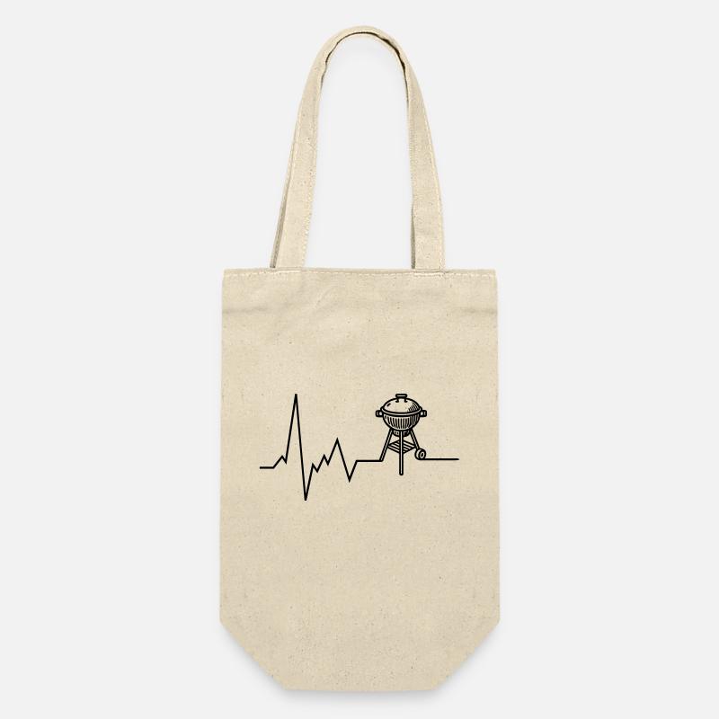 Heartbeat BBQ Grill Grilling - Gift Bag for Bottles - nature