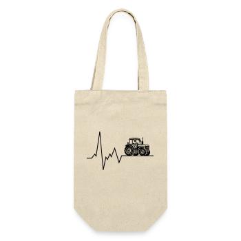Herschlag Tractor Agriculture Farmer - Gift Bag for Bottles - nature - Front