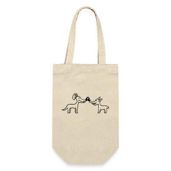 2 Dogs Big Nose Greeting Team Two Friends Crew - Gift Bag for Bottles - nature - Front
