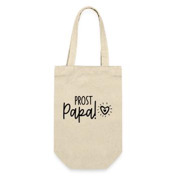 Papa Papa Père Fille Fils Fête des Pères Chemise Homme - Sac à bouteille - nature - Devant