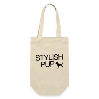 HUNDE-HALSTUCH - Geschenkbeutel für Flaschen - Natur - Vorne
