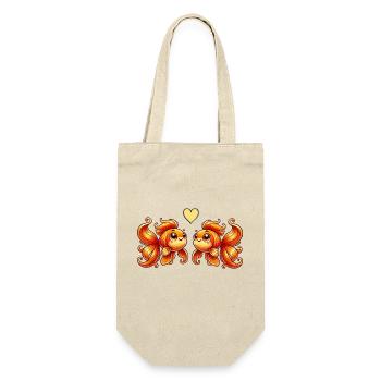 Goldfish Love - Gift Bag for Bottles - nature - Front