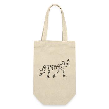 Dog Skeleton Bone Halloween Horror Cartoon Cool - Gift Bag for Bottles - nature - Front