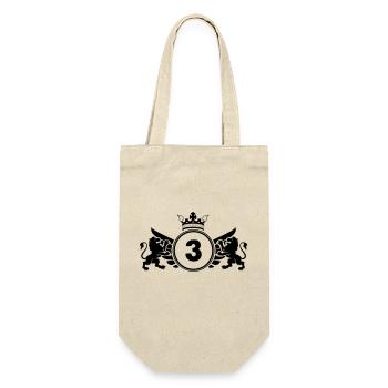 wappen 3 - Geschenkbeutel für Flaschen - Natur - Vorne