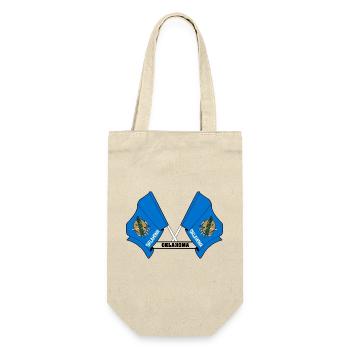 Two flags text OKLAHOMA - Gift Bag for Bottles - nature - Front